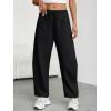 imageTrendy Queen Barrel Sweatpants Womens Wide Leg Pants Baggy Palazzo Lounge Comfy Flowy Pants Teen Girls Fall Clothes OutfitsBlack