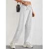 imageTrendy Queen Barrel Sweatpants Womens Wide Leg Pants Baggy Palazzo Lounge Comfy Flowy Pants Teen Girls Fall Clothes OutfitsGrey