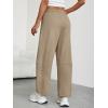 imageTrendy Queen Barrel Sweatpants Womens Wide Leg Pants Baggy Palazzo Lounge Comfy Flowy Pants Teen Girls Fall Clothes OutfitsKhaki