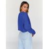 imageTrendy Queen Cropped Sweatshirts for Women Oversized Crewneck Sweaters Long Sleeve Tops Fall Winter Clothes 2025Darkblue