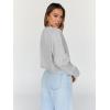 imageTrendy Queen Cropped Sweatshirts for Women Oversized Crewneck Sweaters Long Sleeve Tops Fall Winter Clothes 2025Grey