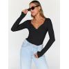 imageTrendy Queen Going Out Tops for Women Trendy Long Sleeve Shirts Fashion Clothing V Neck Basic Y2K Clothes Cute Shirt CorsetBlack