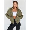 imageTrendy Queen Hoodies for Women Full Zip Up Cropped Sweatshirts Jackets Casual Comfy Gym Tops Fall Outfits Winter Clothes 2025Armygreen