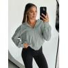 imageTrendy Queen Hoodies for Women Full Zip Up Cropped Sweatshirts Jackets Casual Comfy Gym Tops Fall Outfits Winter Clothes 2025Lightgreen