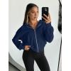 imageTrendy Queen Hoodies for Women Full Zip Up Cropped Sweatshirts Jackets Casual Comfy Gym Tops Fall Outfits Winter Clothes 2025Navy