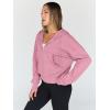 imageTrendy Queen Hoodies for Women Full Zip Up Cropped Sweatshirts Jackets Casual Comfy Gym Tops Fall Outfits Winter Clothes 2025Pink
