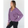 imageTrendy Queen Hoodies for Women Full Zip Up Cropped Sweatshirts Jackets Casual Comfy Gym Tops Fall Outfits Winter Clothes 2025Purple
