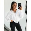 imageTrendy Queen Hoodies for Women Full Zip Up Cropped Sweatshirts Jackets Casual Comfy Gym Tops Fall Outfits Winter Clothes 2025White