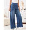 imageTrendy Queen Jeans for Women Wide Leg High Waisted Stretchy Straight Baggy Jeans Fashion Denim Fall Pants 2025Blue