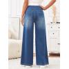 imageTrendy Queen Jeans for Women Wide Leg High Waisted Stretchy Straight Baggy Jeans Fashion Denim Fall Pants 2025Blue