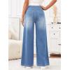 imageTrendy Queen Jeans for Women Wide Leg High Waisted Stretchy Straight Baggy Jeans Fashion Denim Fall Pants 2025Light Blue