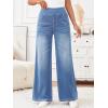 imageTrendy Queen Jeans for Women Wide Leg High Waisted Stretchy Straight Baggy Jeans Fashion Denim Fall Pants 2025Light Blue