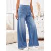 imageTrendy Queen Jeans for Women Wide Leg High Waisted Stretchy Straight Baggy Jeans Fashion Denim Fall Pants 2025Light Blue
