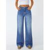 imageTrendy Queen Jeans for Women Wide Straight Leg High Waisted Stretchy Baggy Jeans Fashion Loose Denim Pants Fall 2025Blue