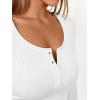 imageTrendy Queen Long Sleeve Shirts for Women Henley Ribbed Fall Tops Dressy Business Casual Teen Girl Winter Cute Basic TeesWhite