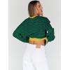 imageTrendy Queen Oversized Sweatshirt for Women 2025 Fall Crewneck Striped Long Sleeve Shirts Hoodies Cute Top Y2K OutfitsBluegreen