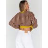 imageTrendy Queen Oversized Sweatshirt for Women 2025 Fall Crewneck Striped Long Sleeve Shirts Hoodies Cute Top Y2K OutfitsBrownkhaki