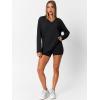 imageTrendy Queen Oversized Tshirts for Women Workout Plus Size Gym Tops V Neck Long Sleeve T Shirts Spring Casual Basic TeesBlack
