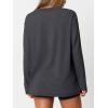 imageTrendy Queen Oversized Tshirts for Women Workout Plus Size Gym Tops V Neck Long Sleeve T Shirts Spring Casual Basic TeesDeep Grey