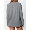 imageTrendy Queen Oversized Tshirts for Women Workout Plus Size Gym Tops V Neck Long Sleeve T Shirts Spring Casual Basic TeesLight Grey