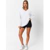 imageTrendy Queen Oversized Tshirts for Women Workout Plus Size Gym Tops V Neck Long Sleeve T Shirts Spring Casual Basic TeesWhite