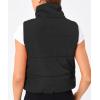 imageTrendy Queen Puffer Vest Women Sleeveless Winter Outerwear Warm Puffer Lightweight Fashion Standup Collar Down VestBlack