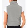 imageTrendy Queen Puffer Vest Women Sleeveless Winter Outerwear Warm Puffer Lightweight Fashion Standup Collar Down VestGrey