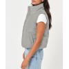 imageTrendy Queen Puffer Vest Women Sleeveless Winter Outerwear Warm Puffer Lightweight Fashion Standup Collar Down VestGrey