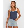 imageTrendy Queen Summer Camisole Tops for Women Sleeveless Spaghetti Strap Cropped Cami Shirts Casual Going Out Tops 2024 Navy Small