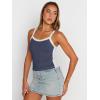 imageTrendy Queen Summer Camisole Tops for Women Sleeveless Spaghetti Strap Cropped Cami Shirts Casual Going Out Tops 2024 Navy Small