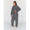 imageTrendy Queen Sweatsuits Women 2 Piece Outfit Two Piece Lounge Sets Hoodies and Sweatpants Fall Fashion Clothes 2025 TracksuitBlackgrey