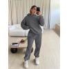 imageTrendy Queen Sweatsuits Women 2 Piece Outfit Two Piece Lounge Sets Hoodies and Sweatpants Fall Fashion Clothes 2025 TracksuitBlackgrey