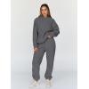 imageTrendy Queen Sweatsuits Women 2 Piece Outfit Two Piece Lounge Sets Hoodies and Sweatpants Fall Fashion Clothes 2025 TracksuitBlackgrey