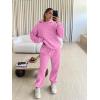 imageTrendy Queen Sweatsuits Women 2 Piece Outfit Two Piece Lounge Sets Hoodies and Sweatpants Fall Fashion Clothes 2025 TracksuitPink
