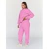 imageTrendy Queen Sweatsuits Women 2 Piece Outfit Two Piece Lounge Sets Hoodies and Sweatpants Fall Fashion Clothes 2025 TracksuitPink