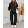 imageTrendy Queen Sweatsuits Women 2 Piece Outfits Lounge Two Piece Sets Sweatshirts Sweatpants Hoodies Tracksuits with PocketsBlack
