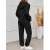 imageTrendy Queen Sweatsuits Women 2 Piece Outfits Lounge Two Piece Sets Sweatshirts Sweatpants Hoodies Tracksuits with PocketsBlack