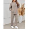 imageTrendy Queen Sweatsuits Women 2 Piece Outfits Lounge Two Piece Sets Sweatshirts Sweatpants Hoodies Tracksuits with PocketsCoffee Grey