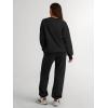 imageTrendy Queen Sweatsuits Women 2 Piece Outfits Two Piece Crewneck Sweatshirts Sets Lounge Fall Sweatpants 2025 TracksuitsBlack