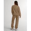 imageTrendy Queen Sweatsuits Women 2 Piece Outfits Two Piece Crewneck Sweatshirts Sets Lounge Fall Sweatpants 2025 TracksuitsCoffee