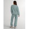 imageTrendy Queen Sweatsuits Women 2 Piece Outfits Two Piece Crewneck Sweatshirts Sets Lounge Fall Sweatpants 2025 TracksuitsLightgreen