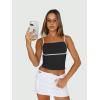 imageTrendy Queen Tank Tops for Women 2024 Tube Tops Going Out Spaghetti Strap Camisole Tops Cute Basic Top Y2K Crop Tops Clothes for Teen Girls Black Medium