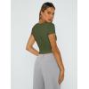 imageTrendy Queen Tshirts Shirts for Women Double Lined Going Out Crop Tops 2025 Spring Summer Workout Y2k Clothes Beach FashionArmygreen