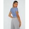imageTrendy Queen Tshirts Shirts for Women Double Lined Going Out Crop Tops 2025 Spring Summer Workout Y2k Clothes Beach FashionBlue