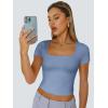 imageTrendy Queen Tshirts Shirts for Women Double Lined Going Out Crop Tops 2025 Spring Summer Workout Y2k Clothes Beach FashionBlue
