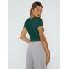 imageTrendy Queen Tshirts Shirts for Women Double Lined Going Out Crop Tops 2025 Spring Summer Workout Y2k Clothes Beach FashionDarkgreen