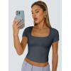 imageTrendy Queen Tshirts Shirts for Women Double Lined Going Out Crop Tops 2025 Spring Summer Workout Y2k Clothes Beach FashionDarkgrey