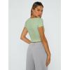 imageTrendy Queen Tshirts Shirts for Women Double Lined Going Out Crop Tops 2025 Spring Summer Workout Y2k Clothes Beach FashionGreen