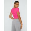 imageTrendy Queen Tshirts Shirts for Women Double Lined Going Out Crop Tops 2025 Spring Summer Workout Y2k Clothes Beach FashionNeonpink
