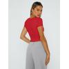 imageTrendy Queen Tshirts Shirts for Women Double Lined Going Out Crop Tops 2025 Spring Summer Workout Y2k Clothes Beach FashionRed